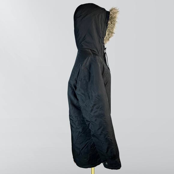 Old Navy Faux Fur Hooded Long Loose Fit Parka Jacket - Picture 3 of 6